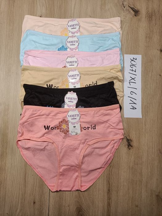 Majtki bambusowe figi damskie NOWE rozmiar XL x 6 sztuk