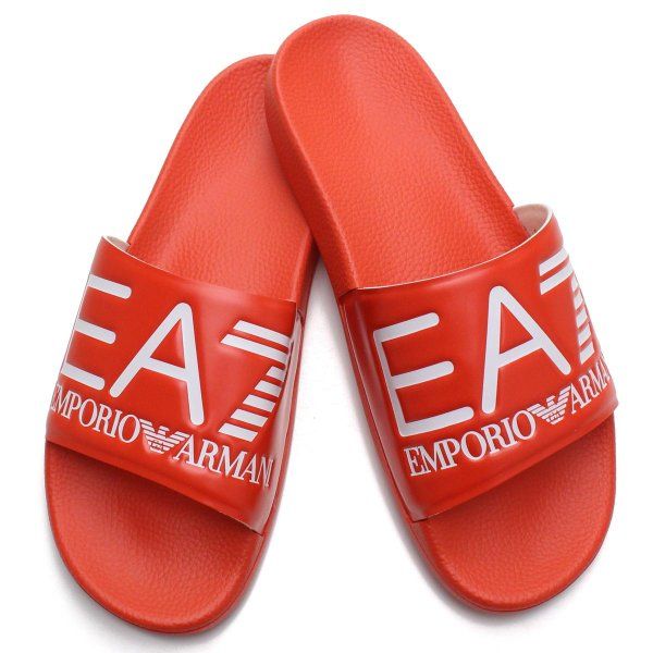 EMPORIO ARMANI EA7 markowe męskie klapki RED