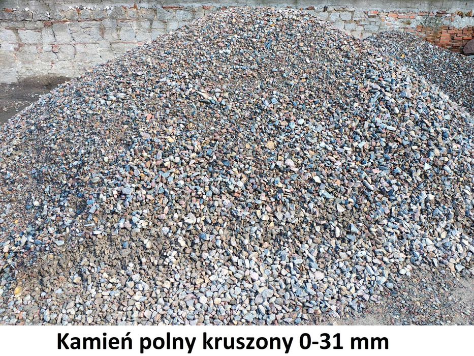 Kamień polny kruszony 0-31 mm,0-63 mm,Kruszywo,Tłuczeń drogowy,kliniec