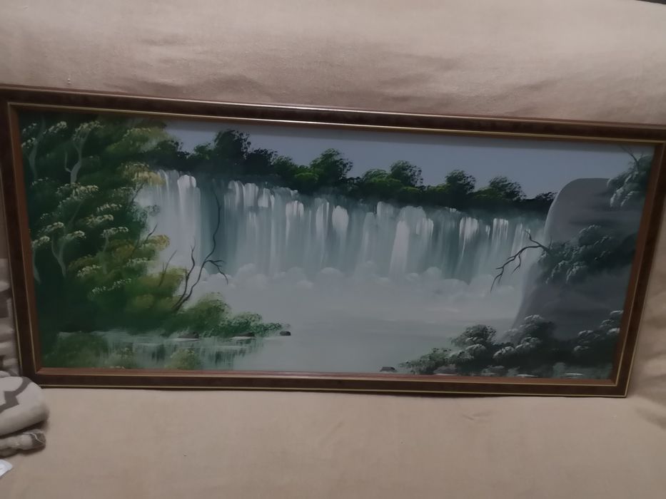 Quadro em óleo retangular