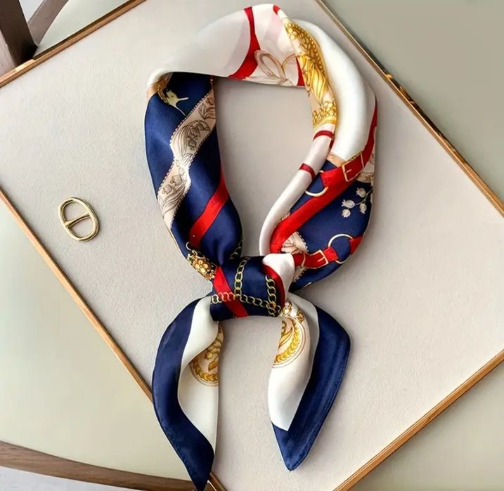 Lekki Satynowy szal damski Apaszka Nowa