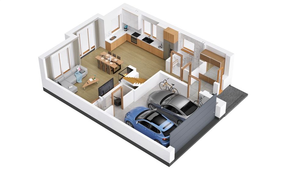 dom Chotomów ½ bliźniaka 177 m2+20m2, bez PCC, PKP, droga gminna