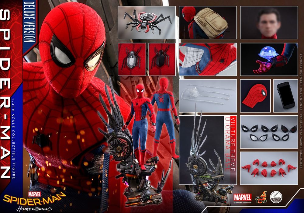 Фигурка 1/4 hot toys qs15 SPIDER-MAN : HOMECOMING (DELUXE)