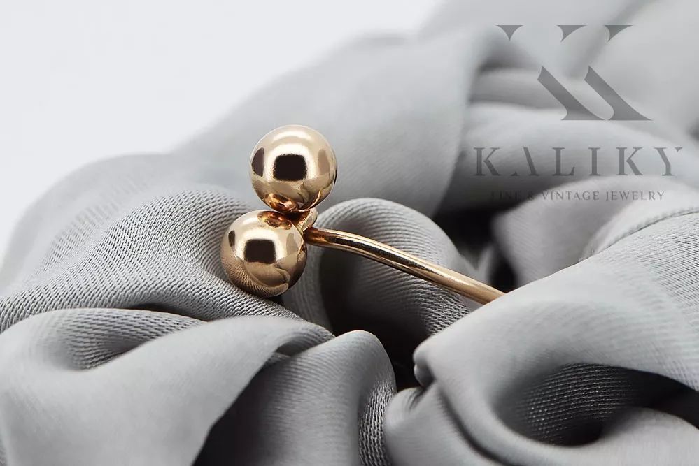 Pierścionek z różowego czerwonego 14k złota 585 Vintage vrn006 Gdańsk