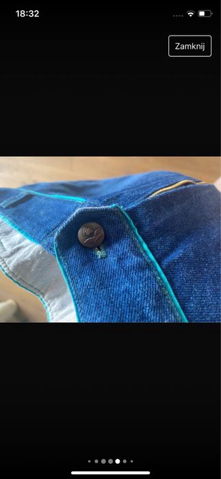 Spódnica S/M jeansowa vintage dżinsowa granatowa midi skirt