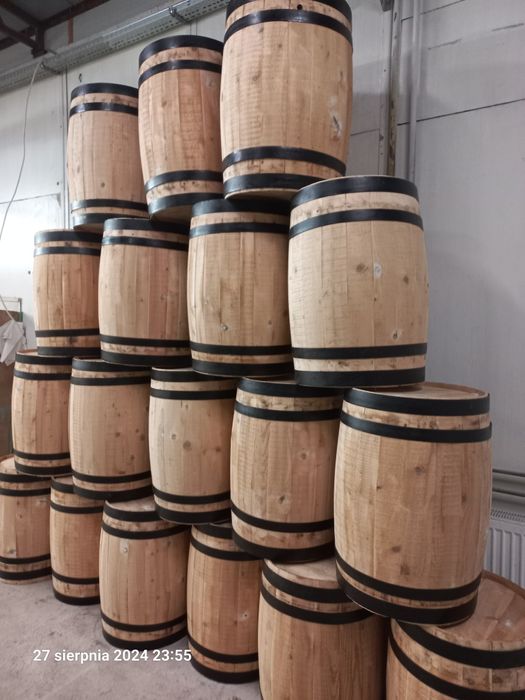 Beczka drewniana ozdoba