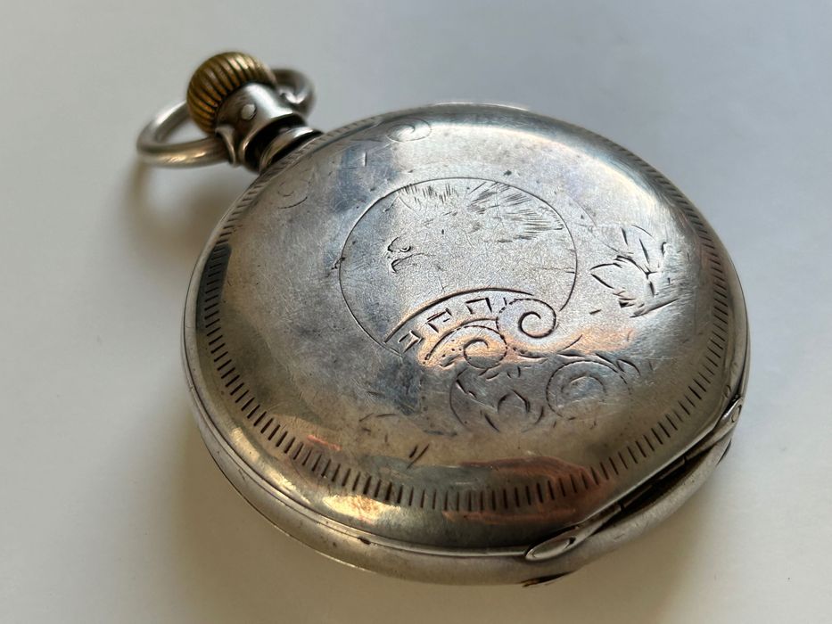 Zegarek kieszonkowy Waltham Srebrny Bardzo duży , super stan !! Unikat