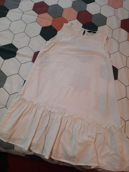 Vestido boho curto em algodão