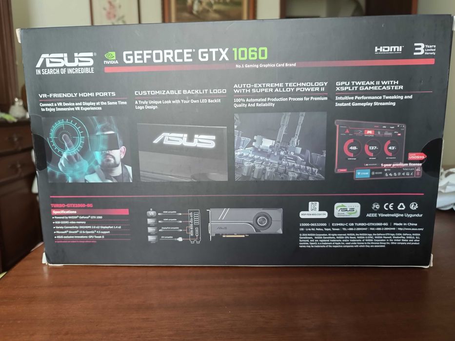 Vendo Placa Gráfica NVIDIA GeForce GTX 1060 6GB GDDR5