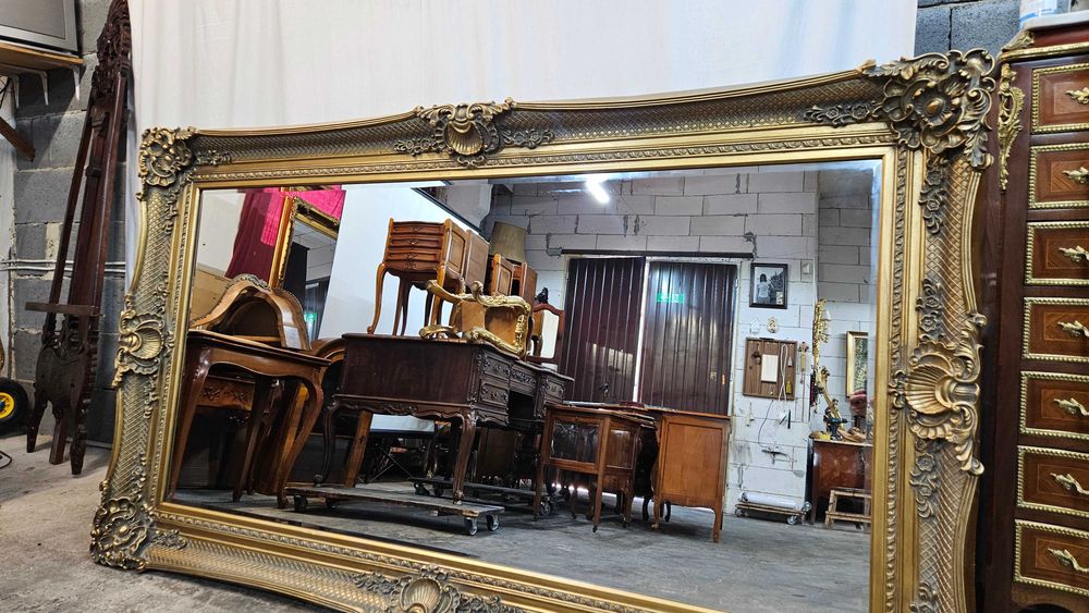 Piękne Lustro Bardzo Duże rama rzeźbiona Robi wrażenie Bogate