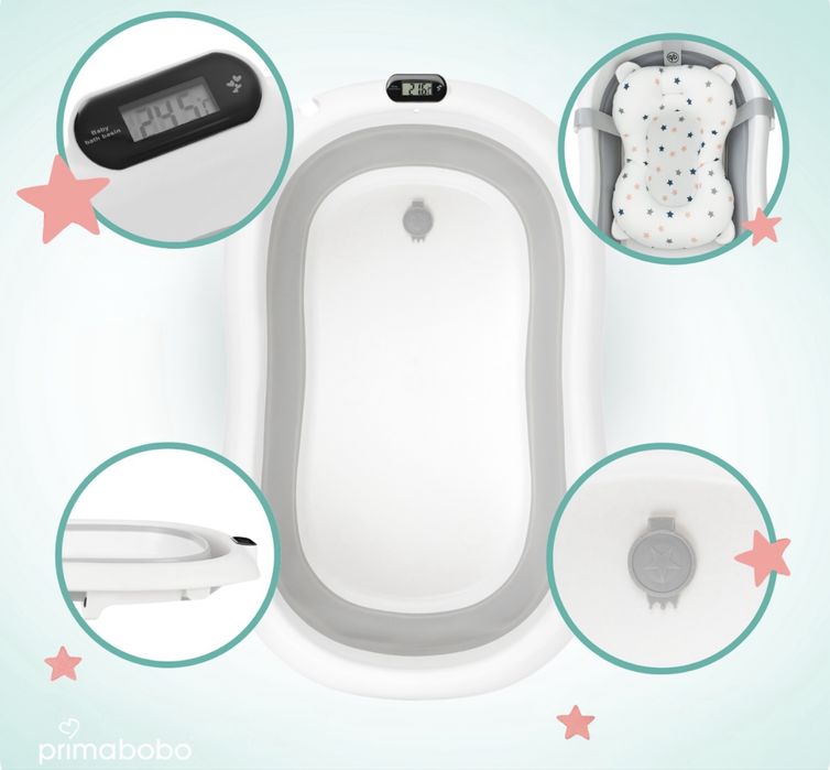 NOWA Primabobo wanienka składana ze stojakiem  i poduszka