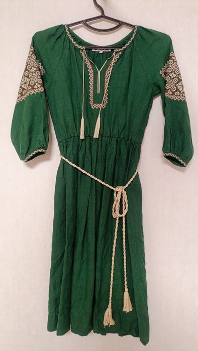 Платье вышиванка из натурального льна. Сукня вишиванка з льону.