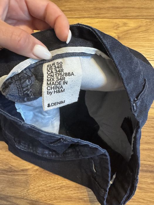 Męskie Granatowe Spodenki H&M Denim W34 EUR 50 – Bawełna