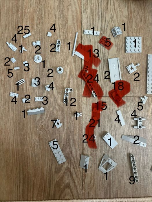 Деталі lego оригінал по кольорах та формах