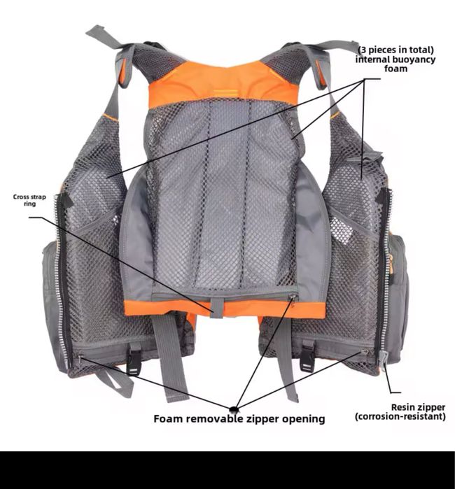 Colete para Pesca Versátil,  boia spinning, surfcasting, embarcada