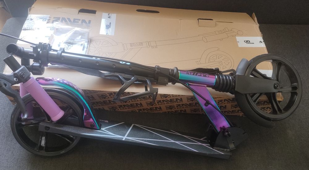 Hulajnoga RAVEN Estelle PRO Neo Chrome | Nowa! | Prezent na Komunię / Dzień Dziecka