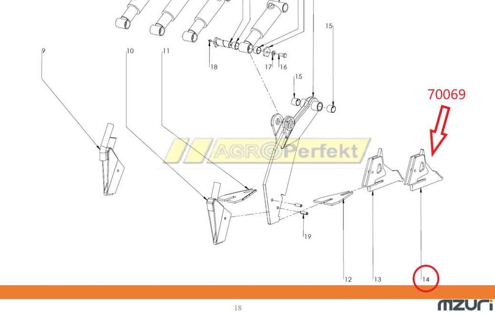 Redlica nawozowa MZURI krótka 70069
