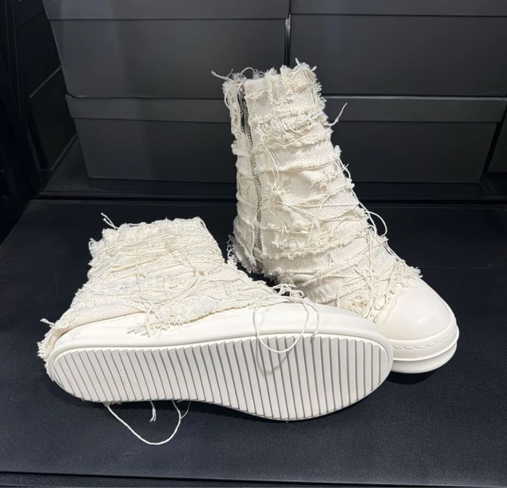 Кеды от рик овенс Rick Owens DRKSHDW Slashed High Ramones. Рваные рамоны высокие