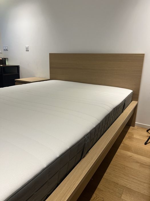 Cama MALM 140 x 200cm + Estrado + Colchão HOVAG