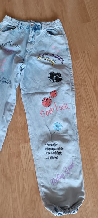 Spodnie jeansy Bershka