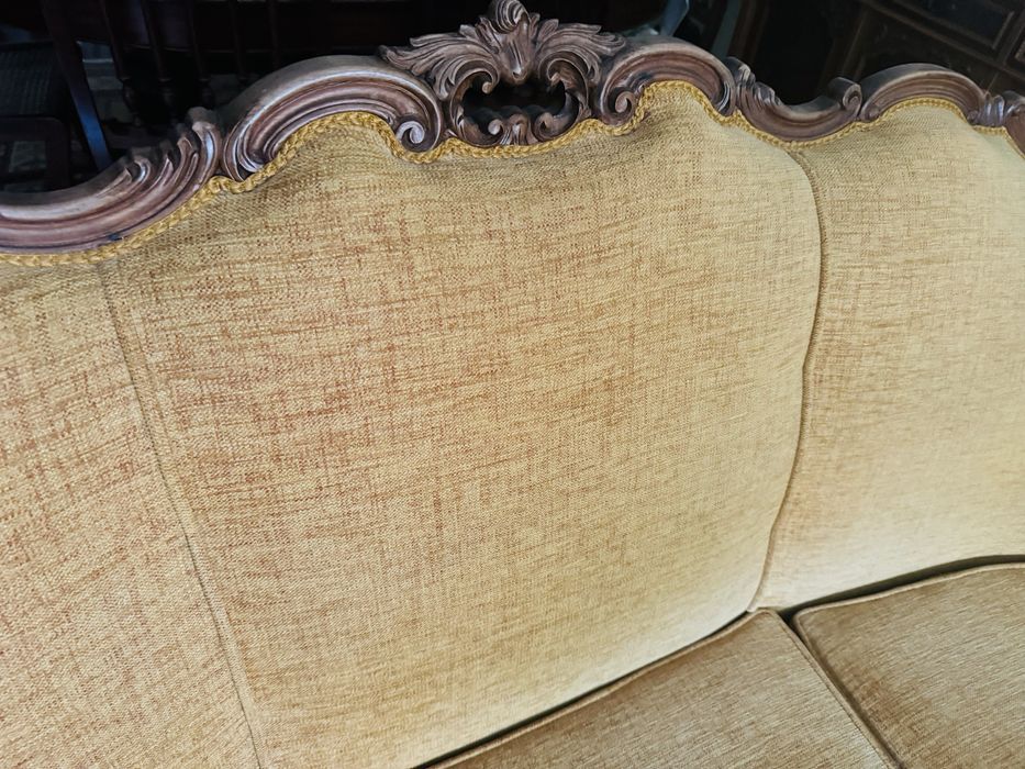 Conjunto de 3 peças em tecido amarelo como novas