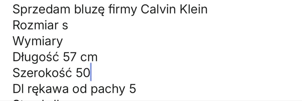 Bluza Calvin Klein S