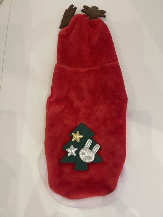 Fato de Natal para Cão/Gato comCapuz de Rena - Tamanho M