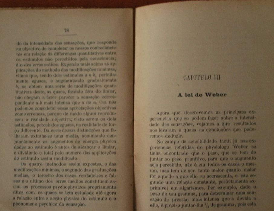 Psychologia Physiologica do Dr. José Mantovani - 1ª Edição Ano 1903