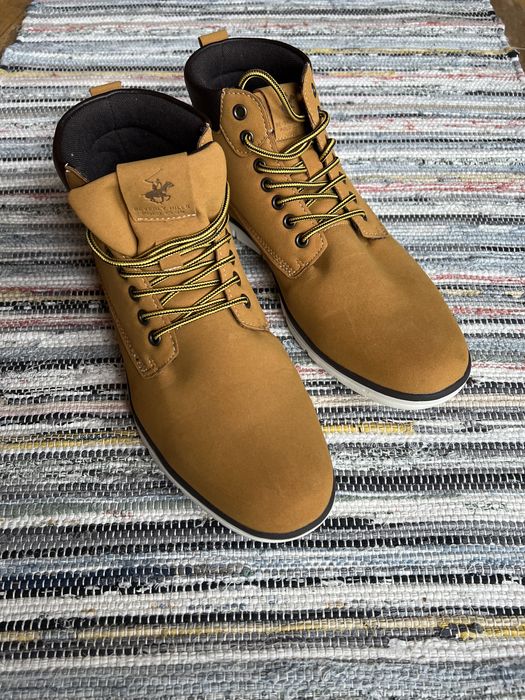 Buty trzewiki męskie Beverly Hills Polo Club rozmiar 44 musztardowe