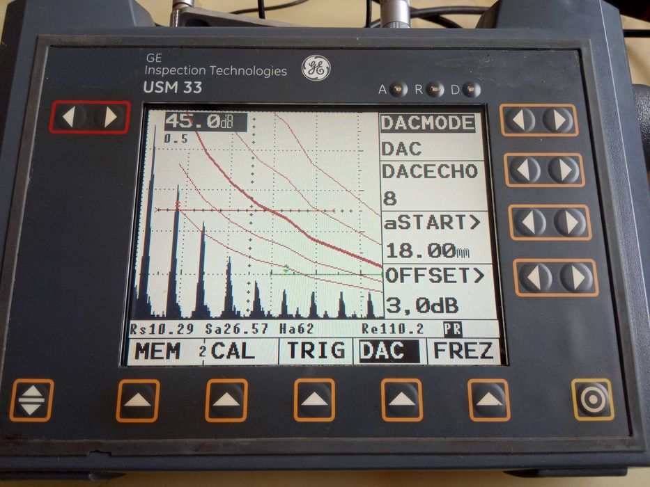 Defektoskop ultradźwiękowy Krautkramer USM33 DAC ndt ut