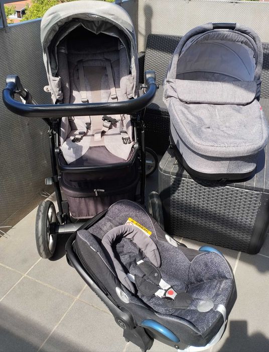 ESPIRO NEXT FLOW 3w1 wózek głęboko-spacerowy  STYLISH GRAY