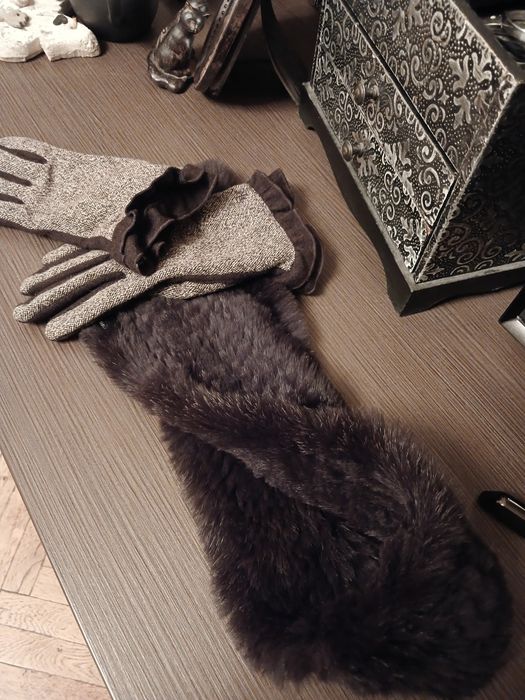 Шарф натуральне хутро воротник меховый