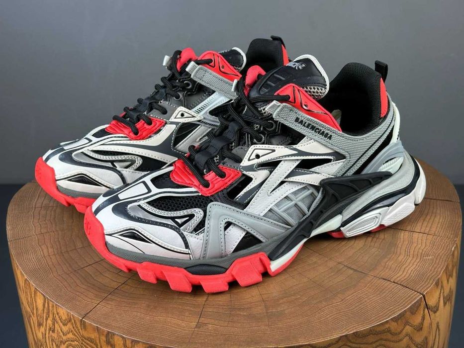 !SALE! Balenciaga Track 2.0 Grey White Red Premium 39 40 41 42 43 44 45 46 баленсіага трак
