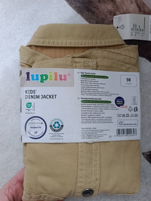 Nowa kurtka jeansowa chłopięca Lupilu rozm. 98