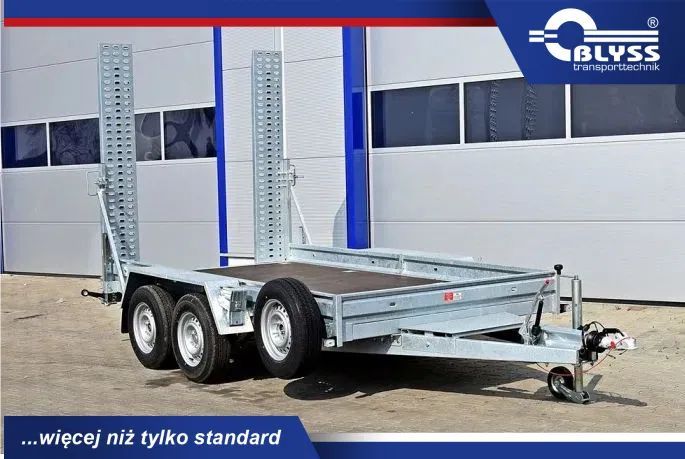 Blyss B3535/180  Przyczepa pod koparkę, 3,5 tony, 2 osie 350x185, podpora na łyżkę
