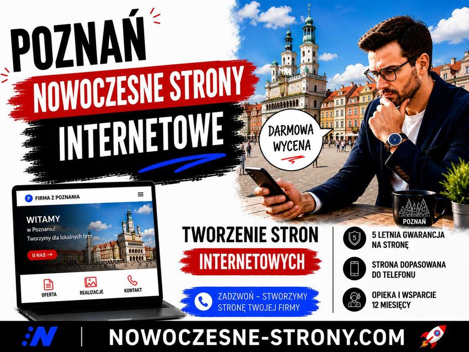 Nowoczesne Strony Internetowe | WordPress z 5-letnią Gwarancją | Opieka Stron 12 miesięcy