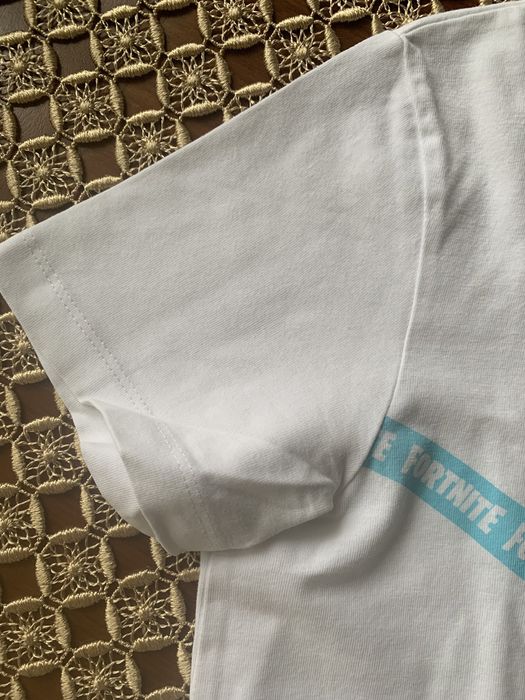 T-shirt biały Fortnite basic - Name it  146-152