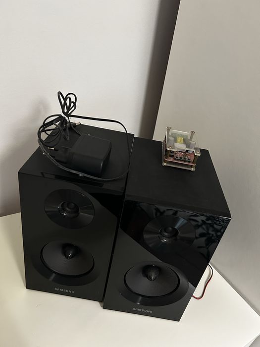 Colunas samsung + amplificador de audio com bluetooth