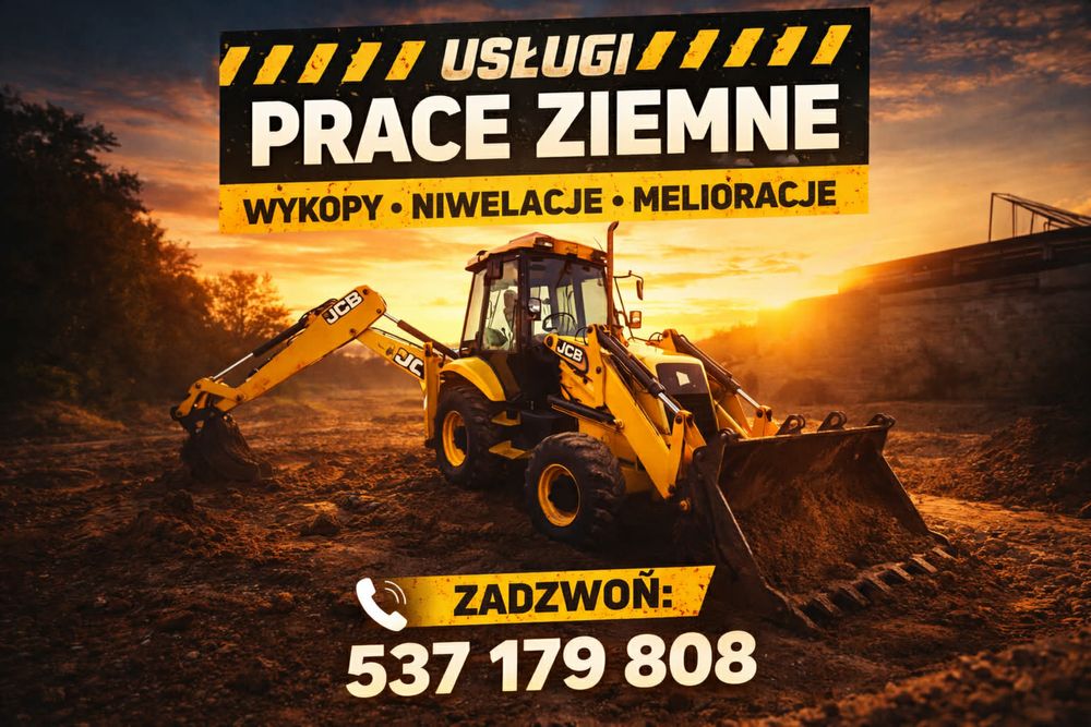 SZREIBER Usługi koparko-ładowarką jcb 3cx chojnice człuchów brusy