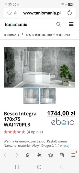 Obudowa wanny Integra 170 cm