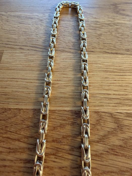 Łańcuszek złoty pr. 585 14K splot  królewski pełny