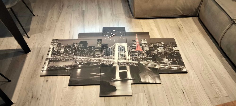 Obraz z zegarem 150x105