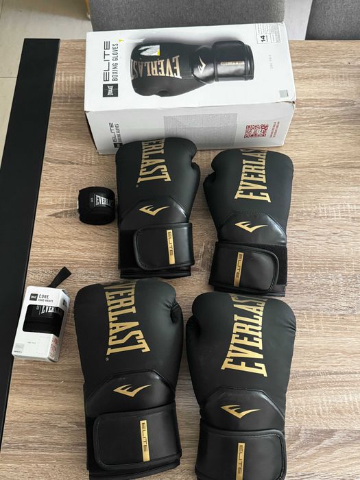 Conjunto de Boxe Everlast ELITE (Luvas Elite 2 e Ligaduras Elite)