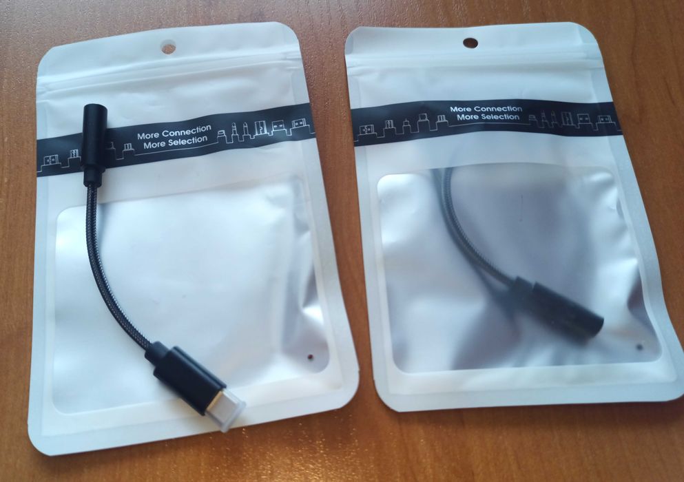2 x przejściówka adapter słuchawkowy USB-C mini jack 3.5mm z AUX DAC