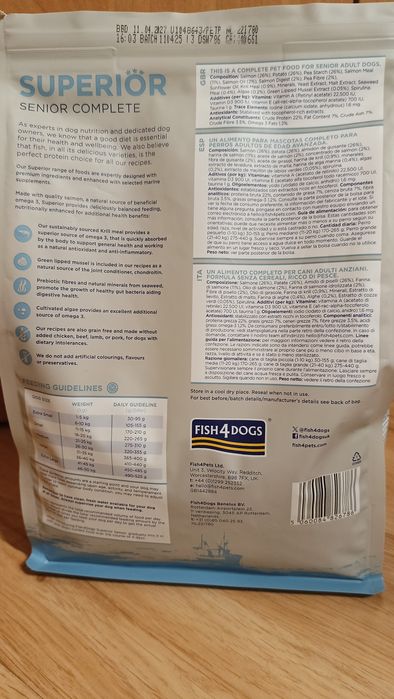 Sucha karma dla psa Fish4Dogs Superior 1,4 kg Senior  alergia