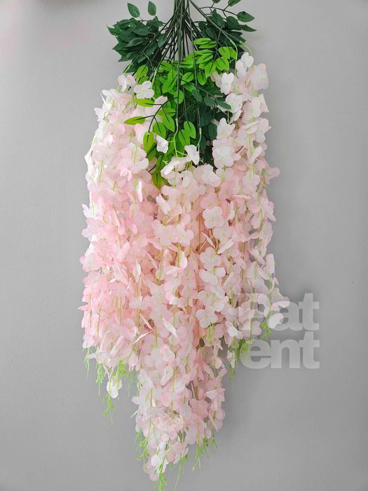 Wisteria różowa glicynia sztuczna girlanda dekoracja 12 sztuk