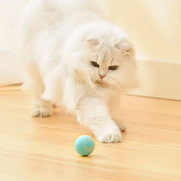 Умная игрушка для кошек: мяч для игры USB Smart синий