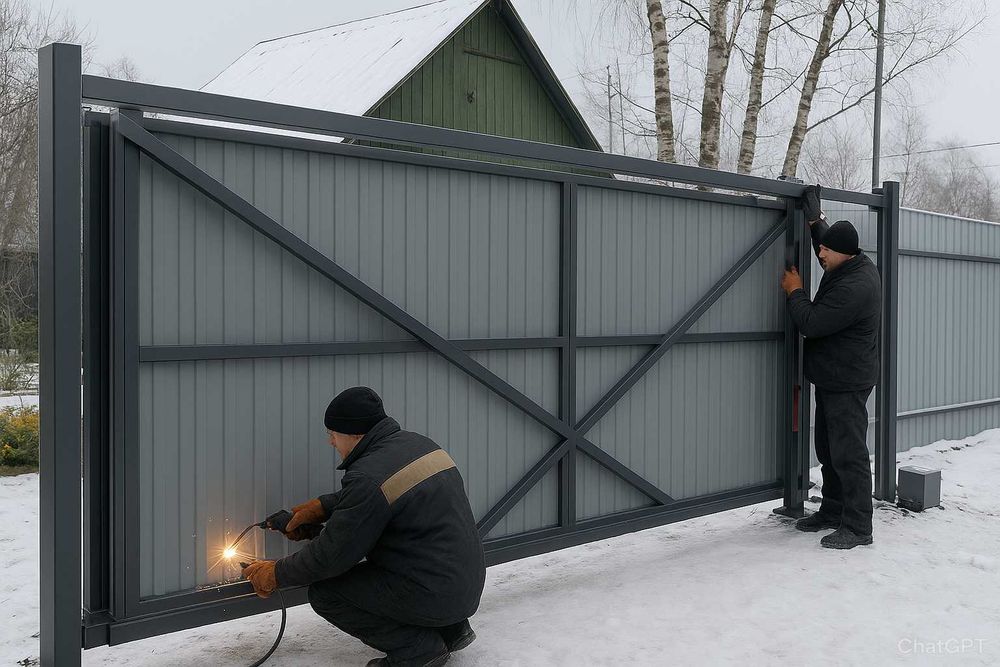 Изготовление и монтаж навесов, откатных ворот, лестниц и не только