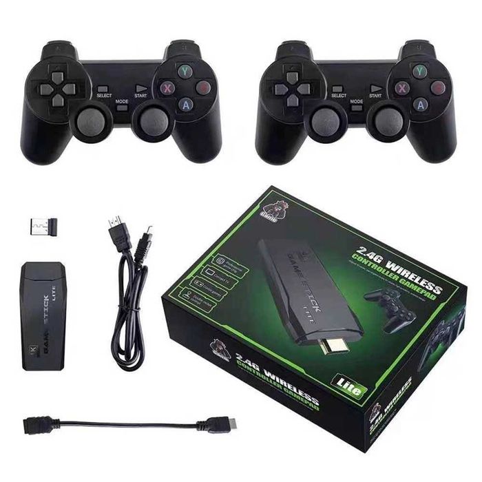 Game Stick Lite 4K + 2 Comandos Sem Fios +20MIL jogos (Novo Na Caixa)
