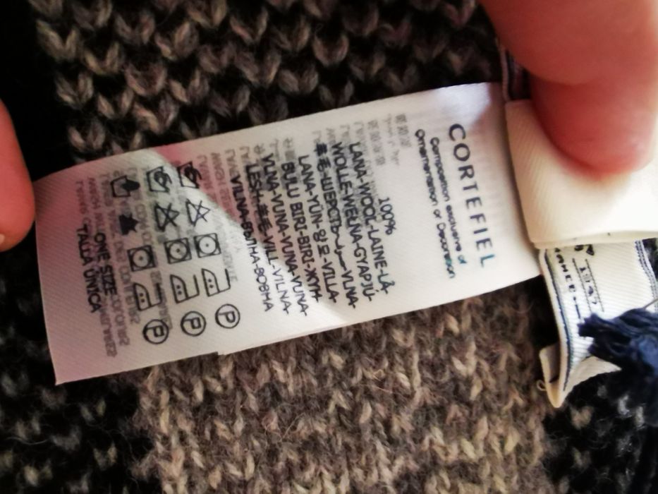 Cachecol Cortfiel lã Novo com etiqueta